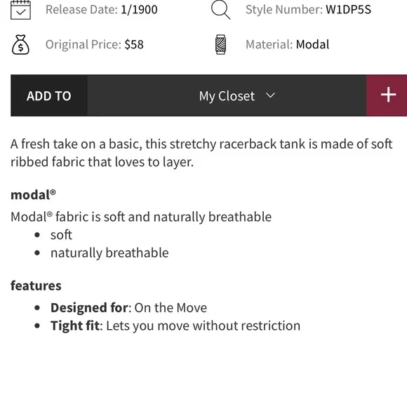 Lululemon Women’s Hold Tight Crewneck Tank Top Size 6 - Picture 7 of 7